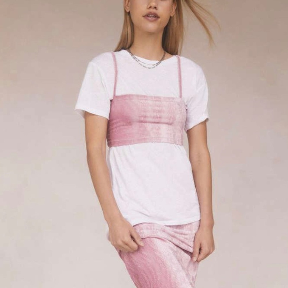 UO Kimmy velvet cropped tank top
